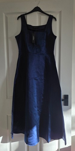 Navy blue satin silk look - navy,