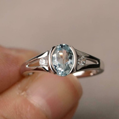 Oval cut diamond 14k white - 14k,
