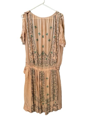 1920s antique beaded chiffon - 1920s,