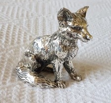 Fox ~ Antiqued Silver-Plated ~  Sculpture ~ Royal Hampshire Art Foundry