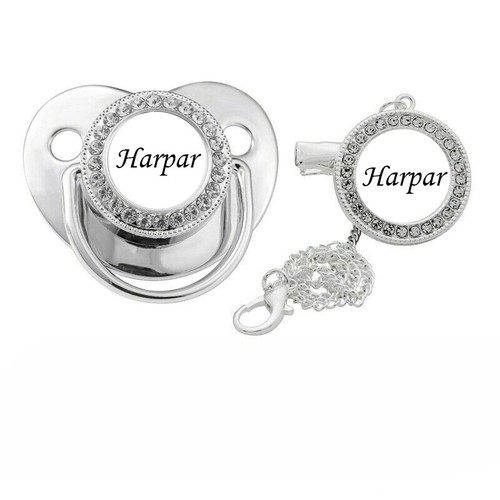 Custom pacifier and clip - ,, name