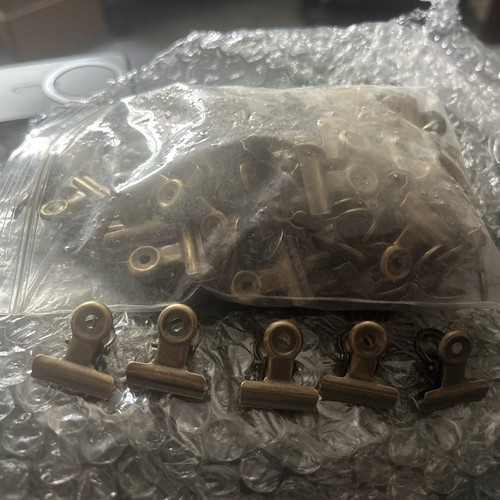 100 mini metal bulldog clips - mini,