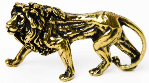 Lion small ornament brass - small, in