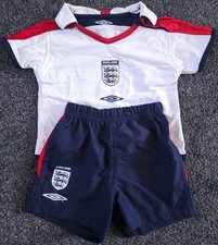England Football Umbro 2004 06 Home Mini Kit Shirt Shorts / Age 6 12 Months