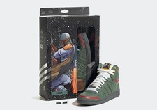 Adidas X Star Wars Top Ten High Boba Fett Size 8 UK 40th Anniversary