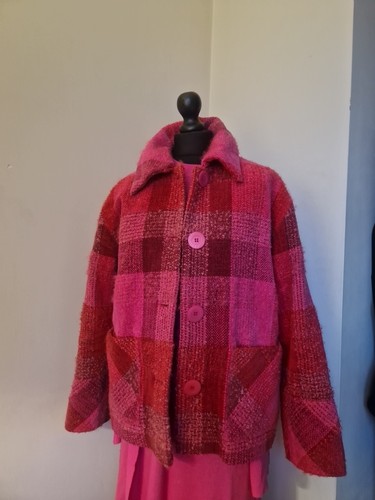 Avoca bright pink - pink&red, checked