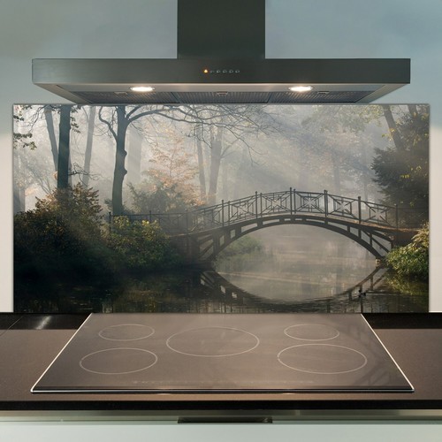 Glass kitchen splashback tile - glass,