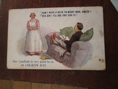 Comic postcard colwyn bay - postcard,