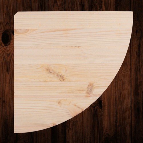 Natural wooden corner shelf - corner,