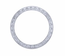 WHITE GP CREATED DIAMOND BEZEL