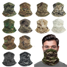 Camouflage Neck Tube Snood Scarf Gaiter Adults Warmer Scarf Biker Ski Balaclava