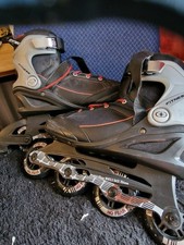 No Fear Inline Skates Roller Blade Black Wheels Base 264mm Size UK9 EU43