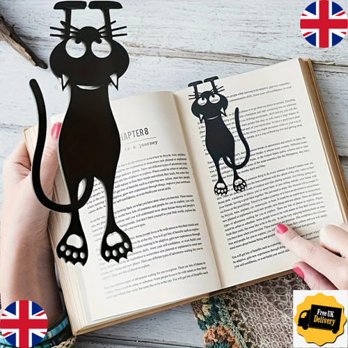 Metal cat bookmark cute black - bookmark,