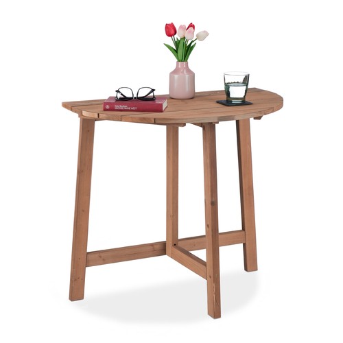 Semicircular folding table