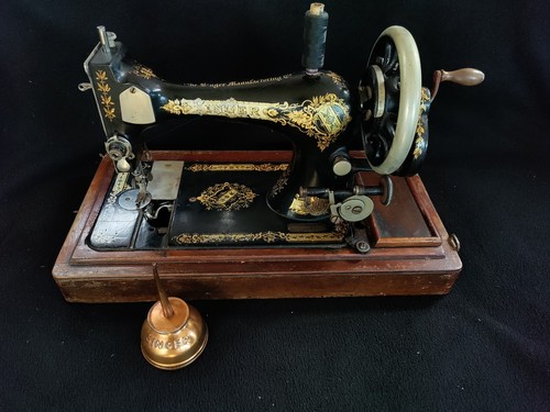 Hand operated singer sewing - hand,