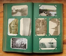 Old album containing approx 300 early vintage Scottish postcards - Scotland topo