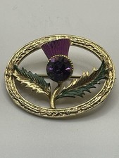 Vintage Scottish Thistle Brooch. Marked No 3370. Nice Item.