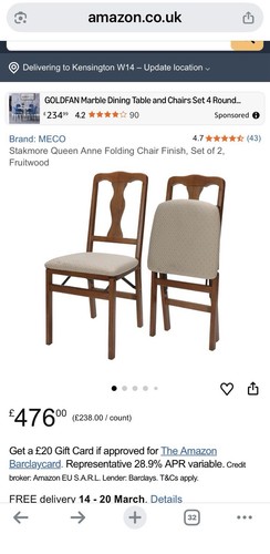 Solid wood folding chair - solid,