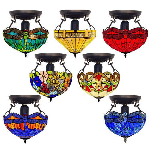 Tiffany style stained - style, 16"