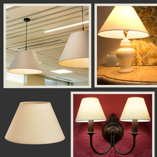 Cream cotton coolie lampshade - cream,
