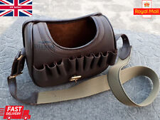 Top Cowhide Real Leather hunting Shotgun 120 Cartridges Holder Shooting Ammo Bag