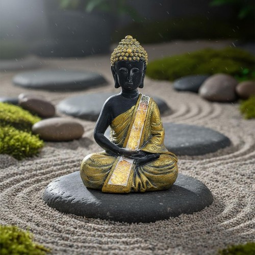 Solar buddha statue - buddha,