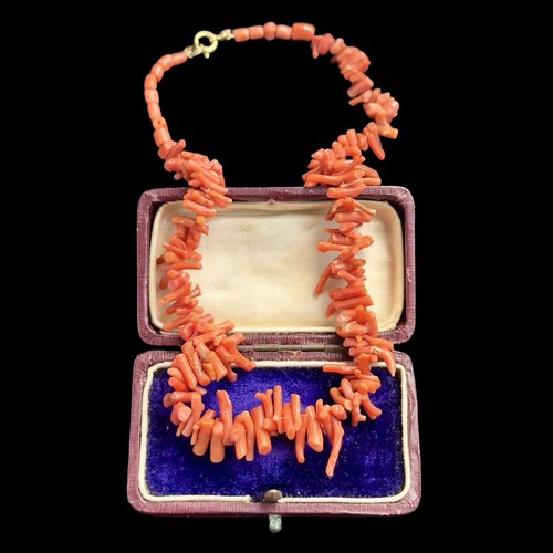 Antique coral necklace - antique,