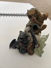 Small Unbranded Dragon Statue Two Dragons And An Egg 10cm Tall.