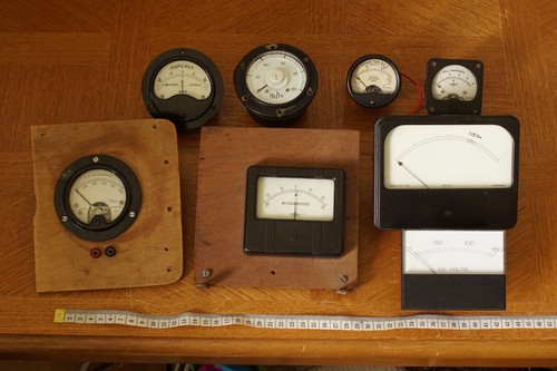 Vintage panel meters - vintage,