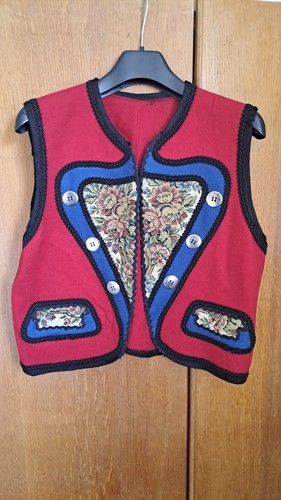 Red decorative waistcoat for