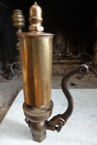 Antique brass buckeye steam - brass,