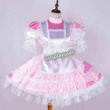 Sissy maid satin pink - , dress