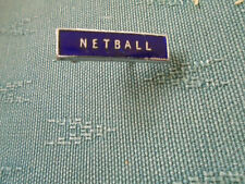 VINTAGE NETBALL - BLUE ENAMEL SCHOOL UNIFORM ? PIN BADGE 