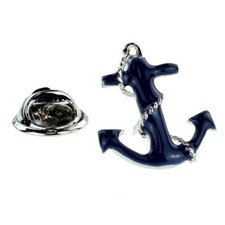 Blue Anchor & Chain Lapel Pin