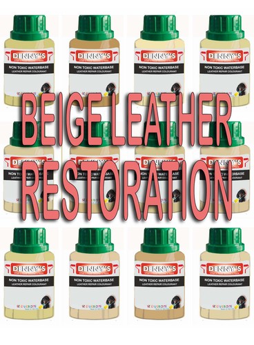 Beige leather restoration - beige,
