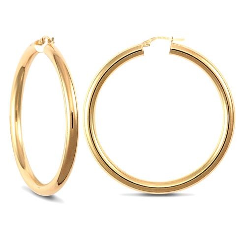 Creole earrings 9ct - earrings, yellow