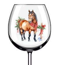 12x Colourful Christmas Horse