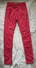 Topshop Kristen Coral High Waisted Skinny Jeans Size W30 L32