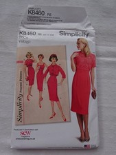SIMPLICITY K8460 LADIES  DRESS & JACKET SEWING PATTERN   MULTI  SIZE   14 TO 22