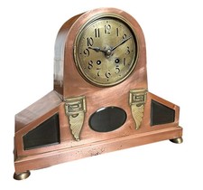Art Deco French Copper Mantle Clock - Outstanding!!!