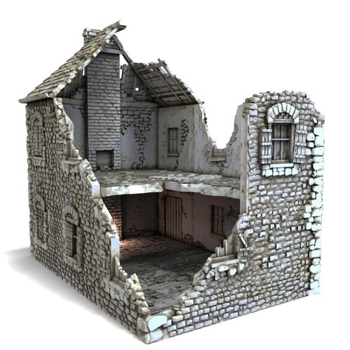 French farmhouse ruins ww2 - farmhouse,