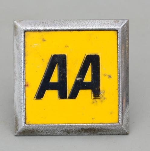 Vintage square car - aa, badge