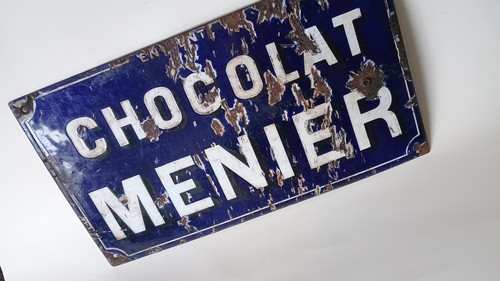 Chocolat menier french enamel - chocolat,