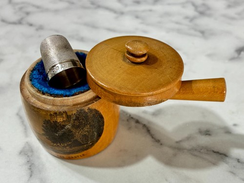 Antique mauchline ware sewing - mauchline,