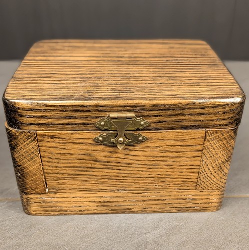 Handmade oak wood keepsake box - handmade,