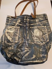 Replay Accessories Jeans Large shoulder bag, Denim and gold / silver