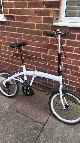 New folding bike white - new, 20"