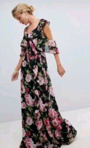 Asos floral off shoulder - floral,