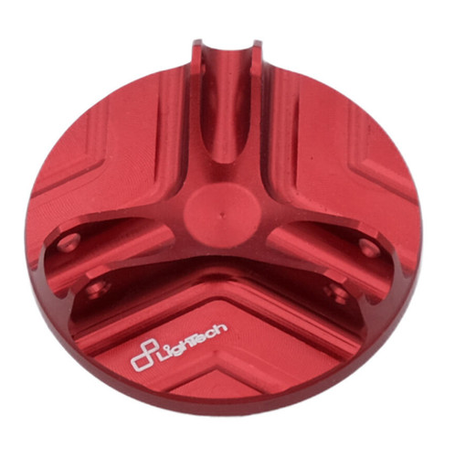 Ergal engine oil cap - cap, red