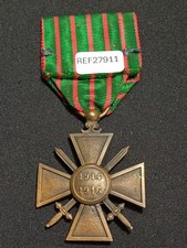 S4/09/25 (REF27911) Military Medal Croix de Guerre 1914 1916 FRENCH MEDAL
